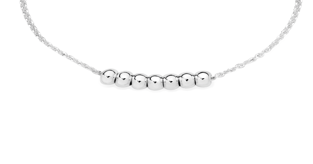 Sterling Silver Mini Lucky Rings Necklet | Pascoes