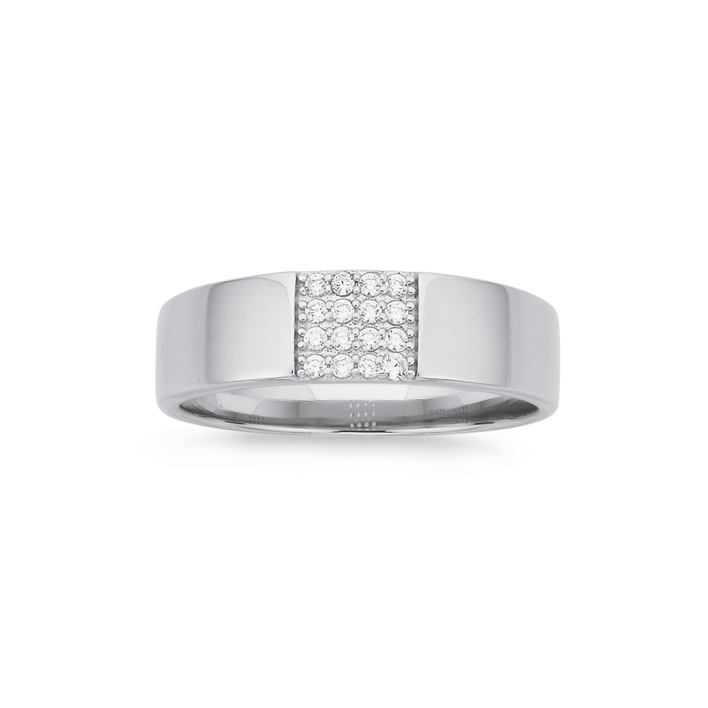 Buy RM Jewellers 92.5 Sterling Pure Silver American Diamond Stylish  Brilliant Ring for Men & Boys (14.0) at Amazon.in