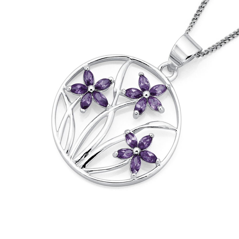 Buy Luxurious Purple Amethyst 925 Sterling Silver Jewelry Set for Women  Bracelet Earrings Necklace Pendant Ring Birthday Gift Online at  desertcartINDIA