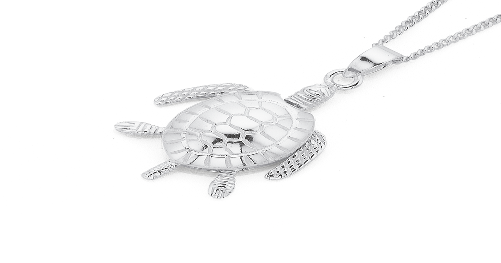 Sterling Silver Turtle Pendant | Pascoes