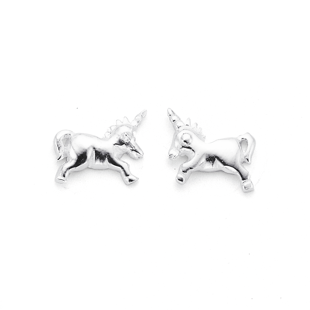 Unicorn Stud Earrings in Solid Gold - Tales In Gold