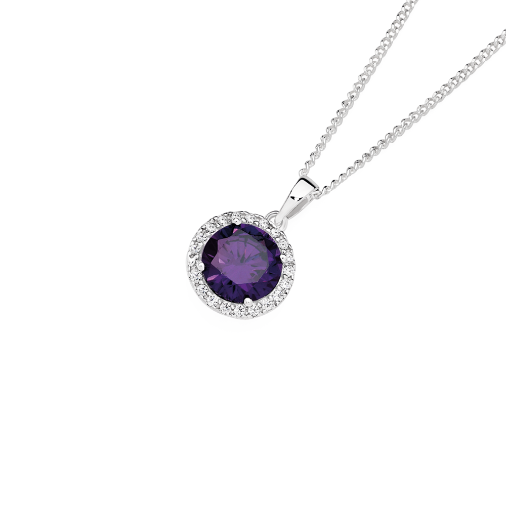 Purple necklace sale