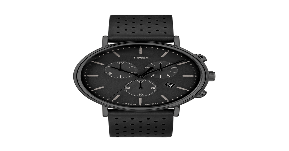 Timex Fairfield Chronograph Watch in Black | Pascoes