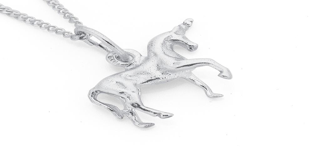 Unicorn Charm In Sterling Silver | Pascoes